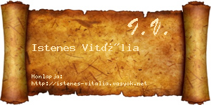 Istenes Vitália névjegykártya